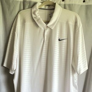 3XL NIKE polo- white striped dri-fit
